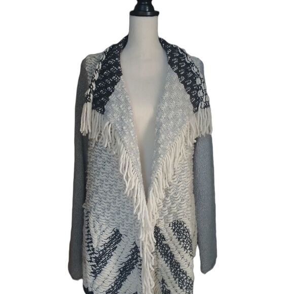 Moth Amba fringe open front cardigan size M - Picture 1 of 6